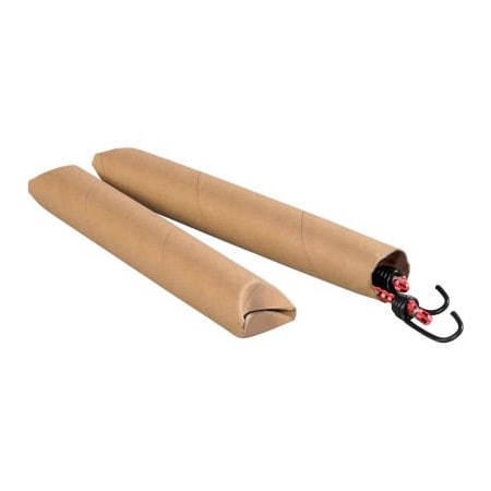 The Packaging Wholesalers Crimped End Mailing Tubes, 2" Dia. x 18"L, 0.06" Thick, Kraft, 50/Pack S2018K